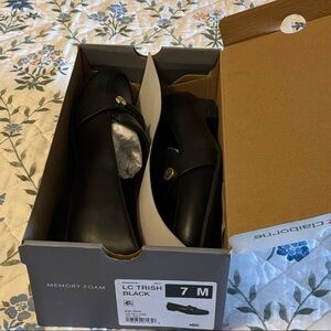 LC Trish Black Memory Foam Loafers